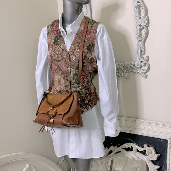 VINTAGE Linen Floral Vest - Picture 7 of 12